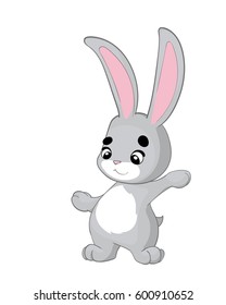 cute rabbit easter character