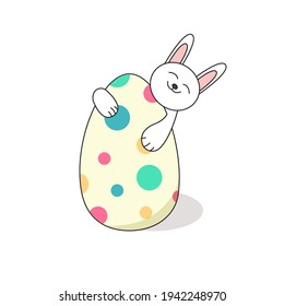 Cute rabbit easter egg design