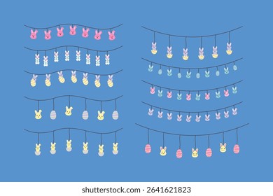 Cute rabbit and egg hanging frame collection