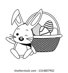cute rabbit eggs easter