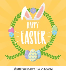 cute rabbit eggs easter