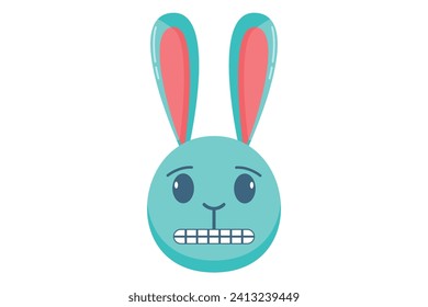 Cute Rabbit Expression Sticker Design