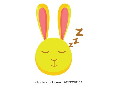 Cute Rabbit Expression Sticker Design
