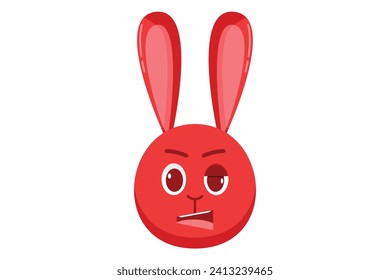 Cute Rabbit Expression Sticker Design