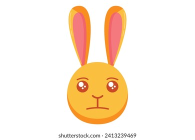 Cute Rabbit Expression Sticker Design