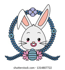 cute rabbit face cartoon