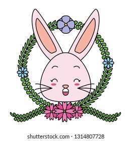 cute rabbit face cartoon