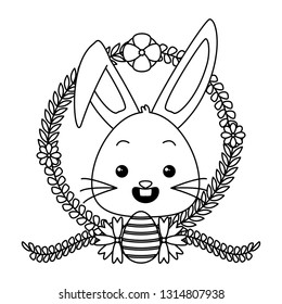 cute rabbit face cartoon