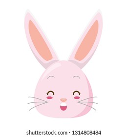 cute rabbit face cartoon