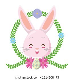 cute rabbit face cartoon