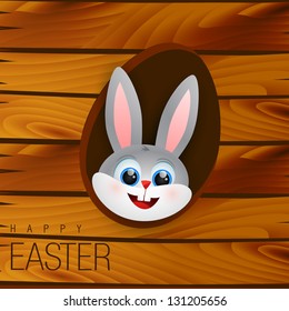 diseño de ilustración de la cara de conejo lindo