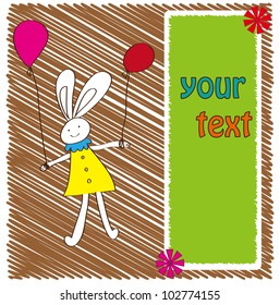 Cute rabbit frame design