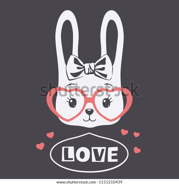 I Love Heart Hares Kids T-Shirt