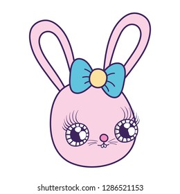 cute rabbit girl valentines day