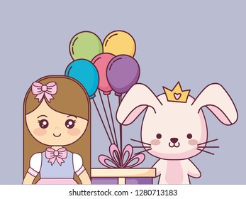 cute rabbit happy birthday card
