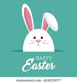 cute rabbit happy easter