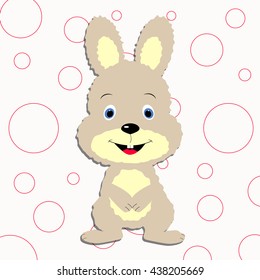 cute rabbit Hare baby. Template for design and decoration. cute sticker album, scrapbook. Baby vector illustration. Baby shower