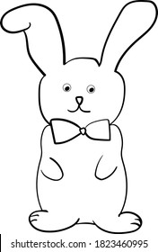 Ilustración de Conejo Cute o Pascua. Ilustración de imagen de clip vectorial.