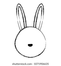 cute rabbit head character