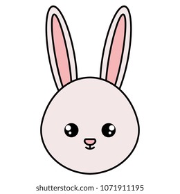 cute rabbit head character