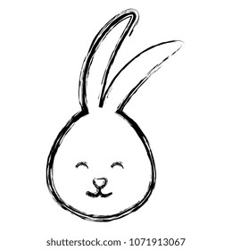 cute rabbit head character