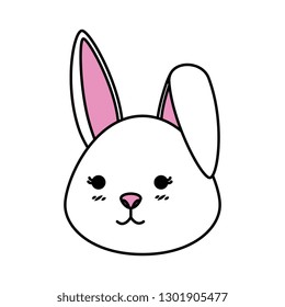 cute rabbit head character