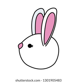 cute rabbit head character