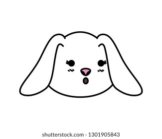 cute rabbit head character
