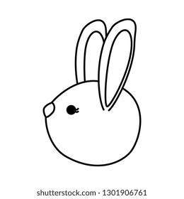 cute rabbit head character