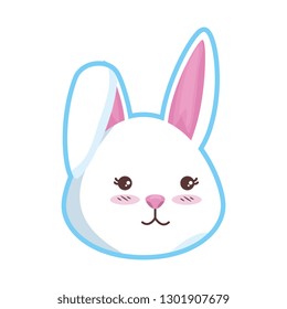 cute rabbit head character