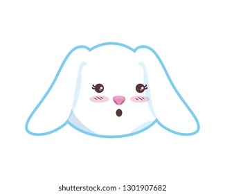 cute rabbit head character