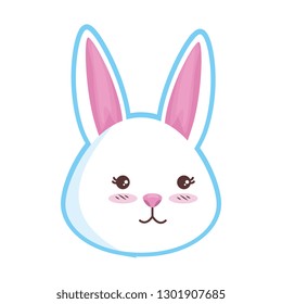 cute rabbit head character