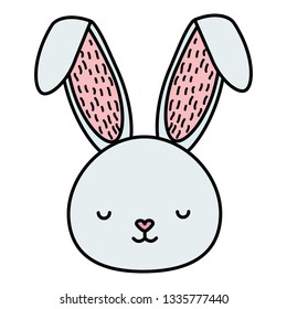 cute rabbit head character