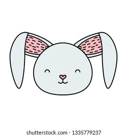 cute rabbit head character