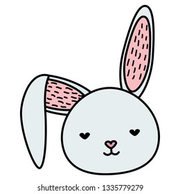cute rabbit head character