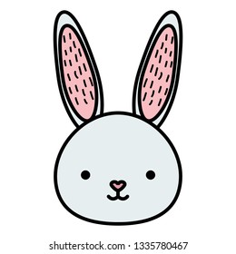 cute rabbit head character