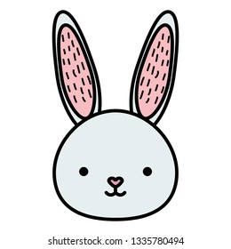 cute rabbit head character