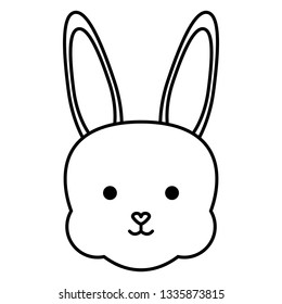 cute rabbit head character