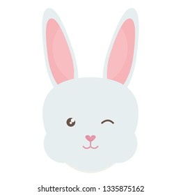 cute rabbit head character