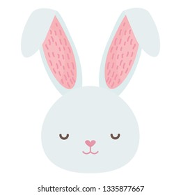 cute rabbit head character