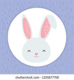 cute rabbit head character
