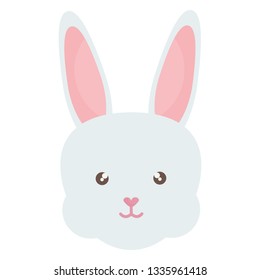 cute rabbit head character