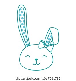 cute rabbit head easter celebration