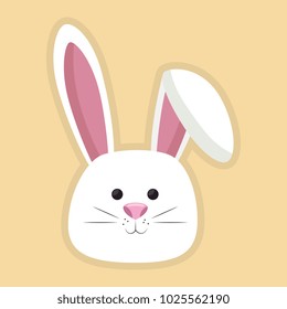 cute rabbit head icon