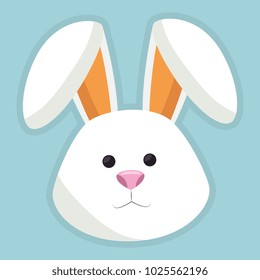 cute rabbit head icon
