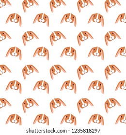 cute rabbit heads decoration pattern