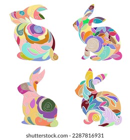 cute rabbit holding carrot icon