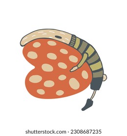 El conejo lindo tiene un corazón. Ilustración del vector