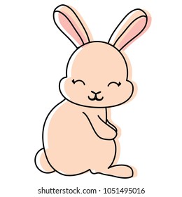 Cute Rabbit Icon Stock Vector (Royalty Free) 1051495016