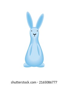 cute rabbit icon isolated flat